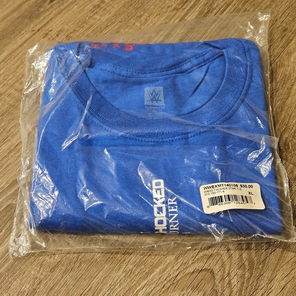 WWE WrestleMania 32 Finisher Star T Shirt Mens XL Blue 2016 New Sealed